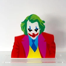 MARCO LODOLA - MY RULES sericollage plexiglass table pop art Joker Comics Batma