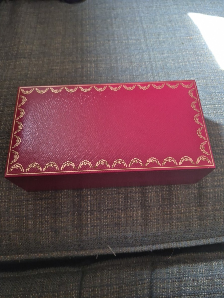 Authentic Cartier Red Eyeglass Case Presentation Box COT80023 Gold