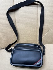 Ambico Vintage Black Leather Camera Bag with Adjustable Strap