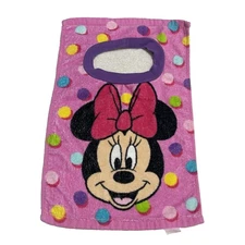 Minnie Mouse Towel Bib Disney Baby Pink Over the Head Drool