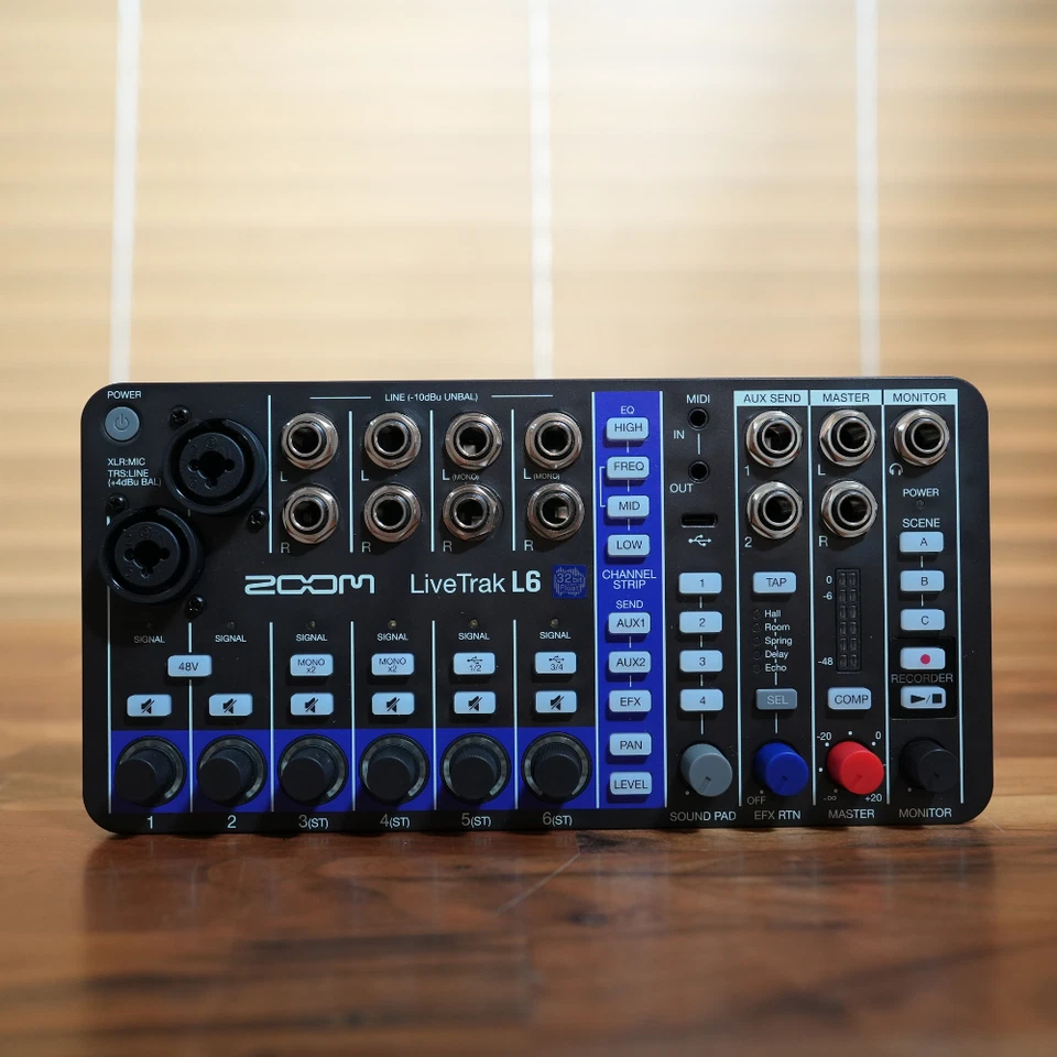 Zoom LiveTrak L6 10-Channel Digital Mixer Ultra compact Recorder Multitrack - Image 3 of 4