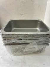 6 Stainless Steel Vigor Hotel Pans 22 Gauge 4” Deep