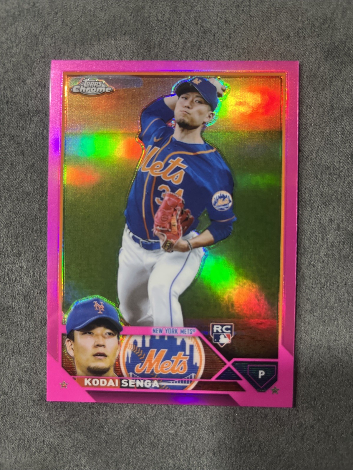 2023 Topps Chrome - Kodai Senga #217 Pink Refractor (RC)