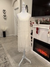 NWT Ralph Lauren Pearl Crochet Dress 100% Cotton Size M Retail Price 198$