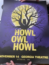 'Howl Owl Howl' Poster - Georgia Theatre 11/14/25 Signed X3 Darius Mills Gorman