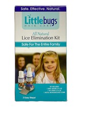 Littlebugs Lice Elimination Kit 3 Easy Steps 2fl/59ml Brand New As Seen In Pics