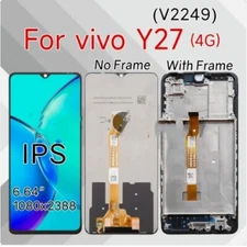 For vivo Y27 4G LCD Display Touch Screen Panel Assembly With Frame Bezel Replace