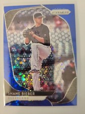 Shane Bieber Blue Donut Circles 86/199 2020 Panini Prizm Baseball
