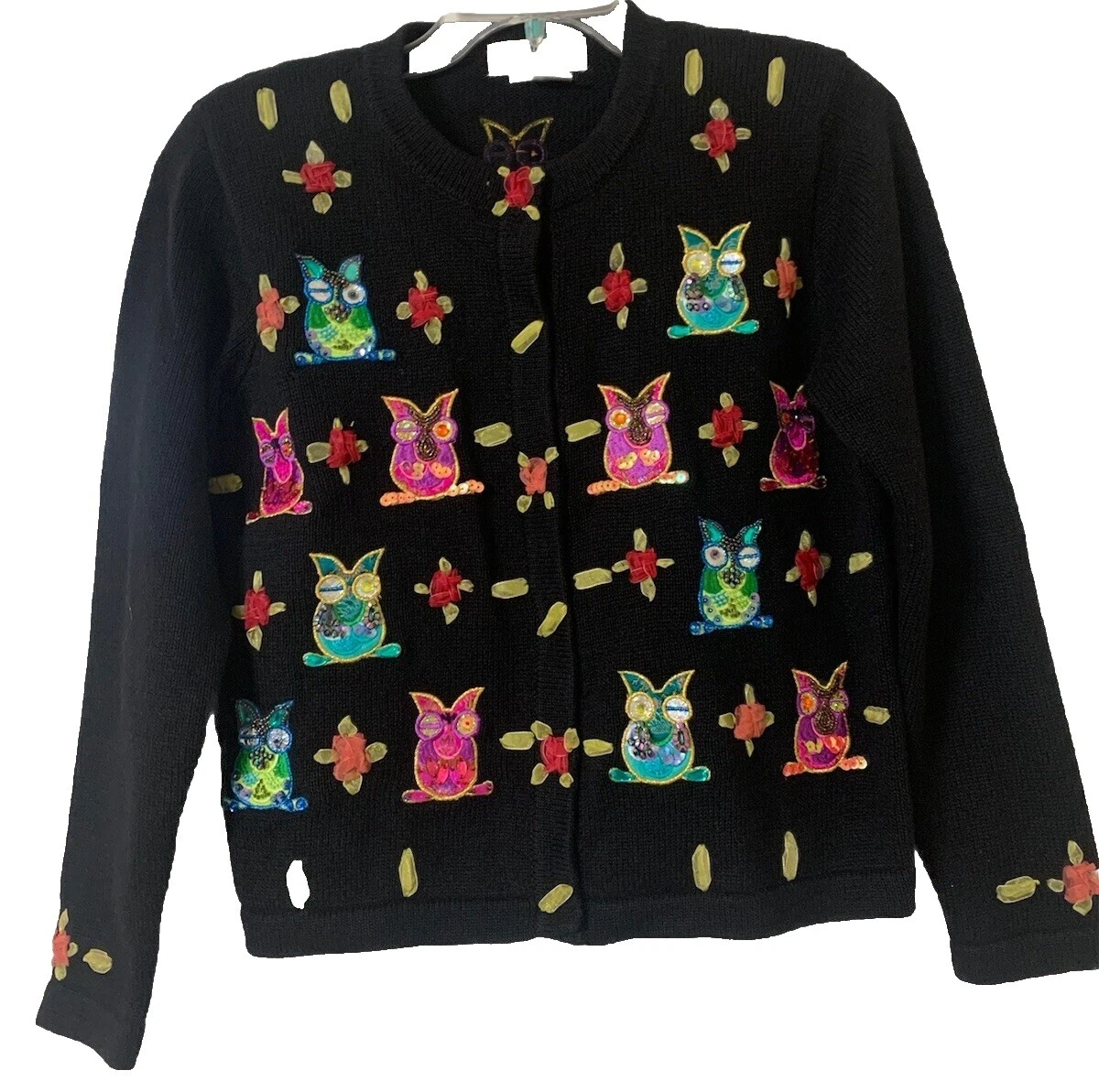 Suéteres para mujer búho de algodón