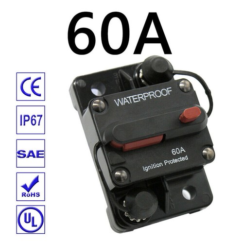 30A-300A Circuit Breaker Fuse Audio Holder Manual Switch 12-48V DC for Car Boat - Picture 13 of 34