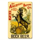Vintage Retro Bock Beer Tin Metal Signs 8x12 Inch - Aluminum Metal Wall Art with