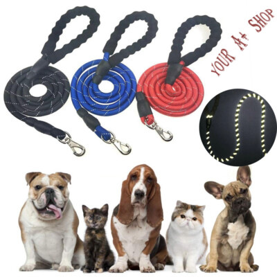 5 FT Dog Lead Leash Service Nylon Puppy Reflective Rope For Dog Training Walking