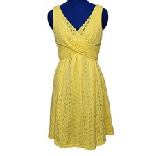 Nine West (4) Yellow Eyelet Dress
