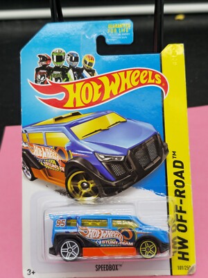 Hot Wheels Speedbox Van SB-1 Vehicle Blue Orange Diecast 1/64 Scale
