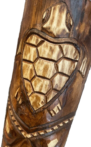 Tiki Wooden Wall Decor, 19.5" x 5.5" - Picture 2 of 6