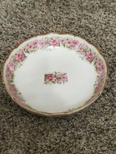 Antique Elite Works Limoges France 3 Footed Floral Bowl Dish