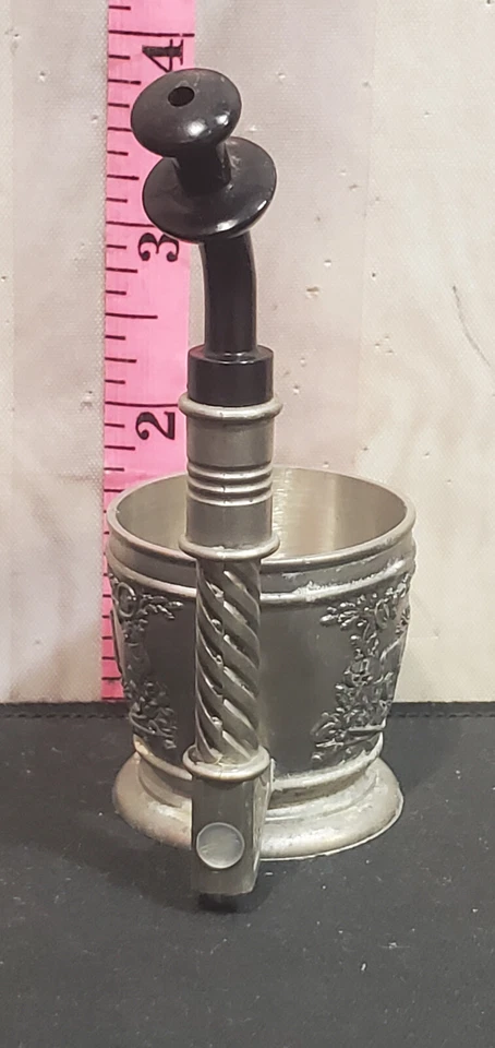 Pipa para fumar tabaco peltre pequeño vintage BMF Zinn Alemania Foto 2 de 4