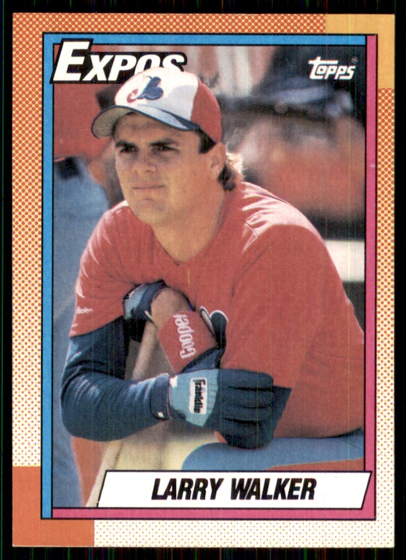 1990 Topps #757 Larry Walker RC Rookie Montreal Expos Colorado Rockies
