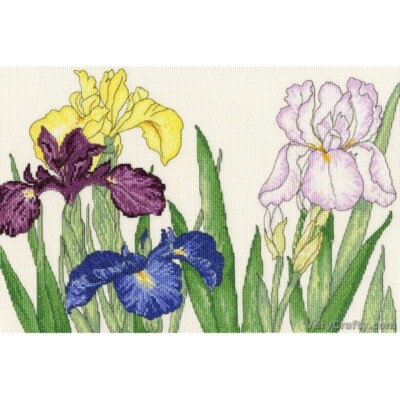 Iris Blüten gezählt Kreuzstich Kit von Bothy Threads