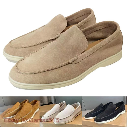 Mocasines informales de gamuza estilo británico para hombre ligeros sin cordones zapatos cómodos 38-48 - Imagen 1 de 46