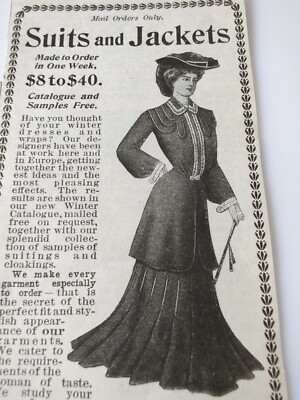 Suits And Jackets 1903 Advertisement