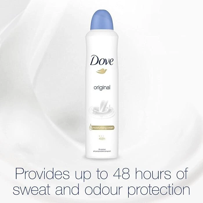 Dove Spray Original Antitranspirante Spray Desodorante 150 ml (5,07 oz) x Paquete de 6 Foto 2 de 3