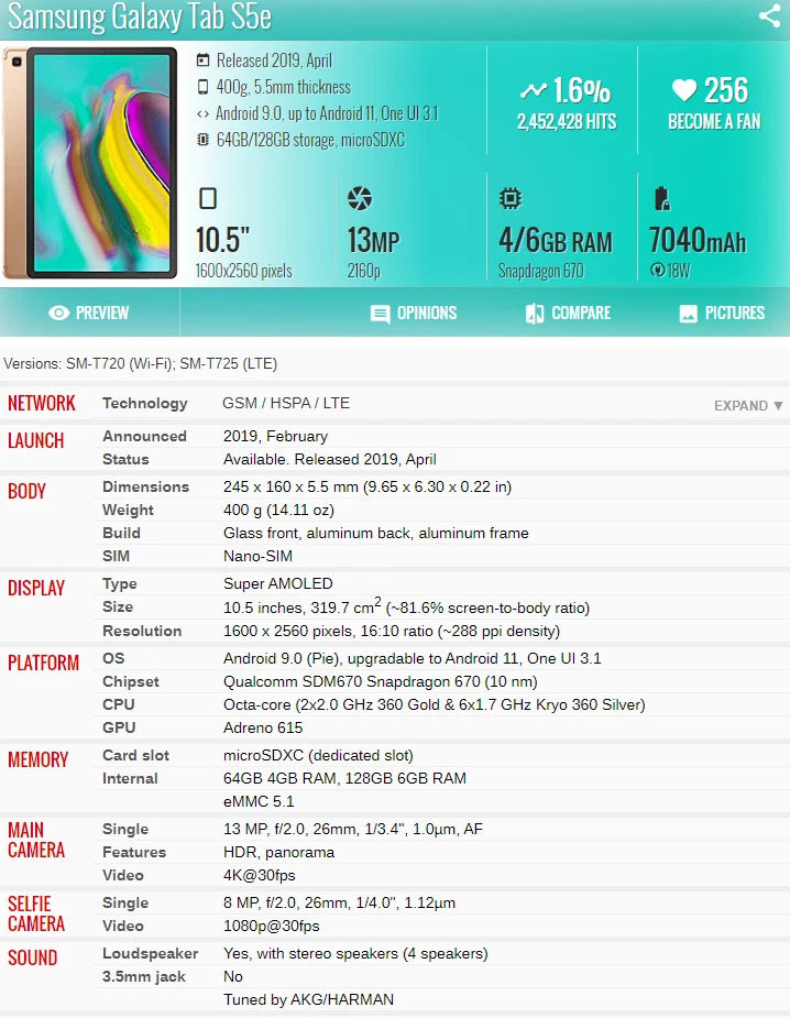 For Samsung Galaxy Tab A T515 S5E / S6 Lite P615 Tablet Leather Folio Case Cover - Image 2 of 4