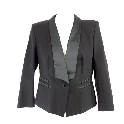 Blazer Drykorn Schwarz 40 L Damen Jacke Kurz Colder Elegant Festlich Np 229 Neu - Bild 1 von 4