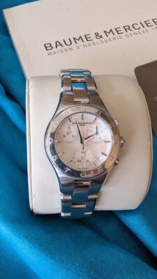 Damenuhr BAUME & MERCIER ''Linea'', Chronograph, Edelstahl, Zertifikat, Präsentbox