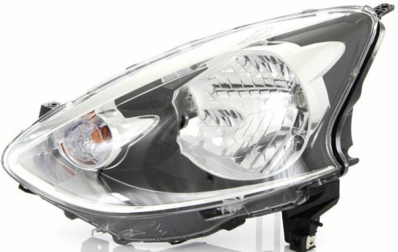 Phare avant gauche pour Nissan Micra K13 2014-2017 bloc optique halogène noir