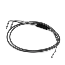 MOFUN 42" Stainless Steel Throttle & Idle Cable For Harley Softail FXST FLST 96+