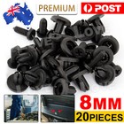 <!--F#f_0-->20X CAR PLASTIC 8MM CLIPS RIVET PUSH FIT DOOR BOOT TRIM PANELS BUMPER FASTENER<!--F/-->