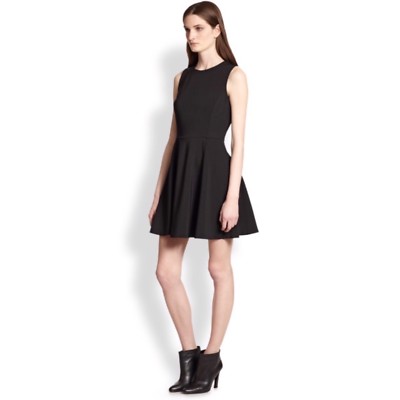 Theory Black Sleeveless Stretchy Skater Dress Size 4 $398 | eBay UK