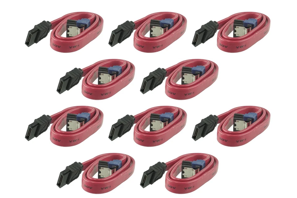10x SATA Kabel 30cm Anschlusskabel Serial s-ATA 6 Gb/s gewinkelt Winkel SSD HDD