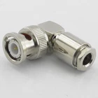 BNC Male Plug for RG58 LMR195 Right Angle Compression Clamp 50 Ohm 50Ω R/A RA