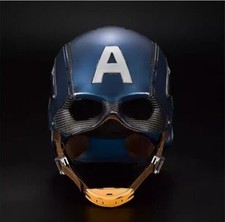 Marvel Captain America 1/1 Helmet Cosplay Wearable Mask Collection Prop US Ship
