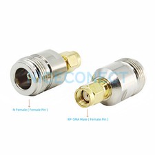 1x RP-SMA Male Female Pin to N Female Jack Adapter Connector Brass Converter