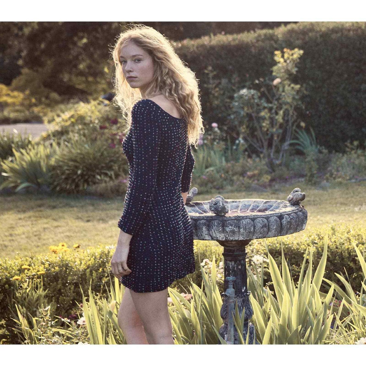 NEW Doen solandis hand knit mini dress Navy Large | eBay