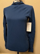 ATHLETA Flurry Seamless Hoodie Dark Lapis Blu...