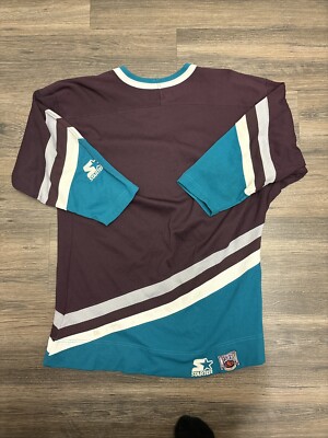 Maillot De Hockey Vintage Starter Anaheim Mighty Ducks – Taille L/XL, Rouge, Occasion