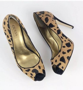 guess animal print heels