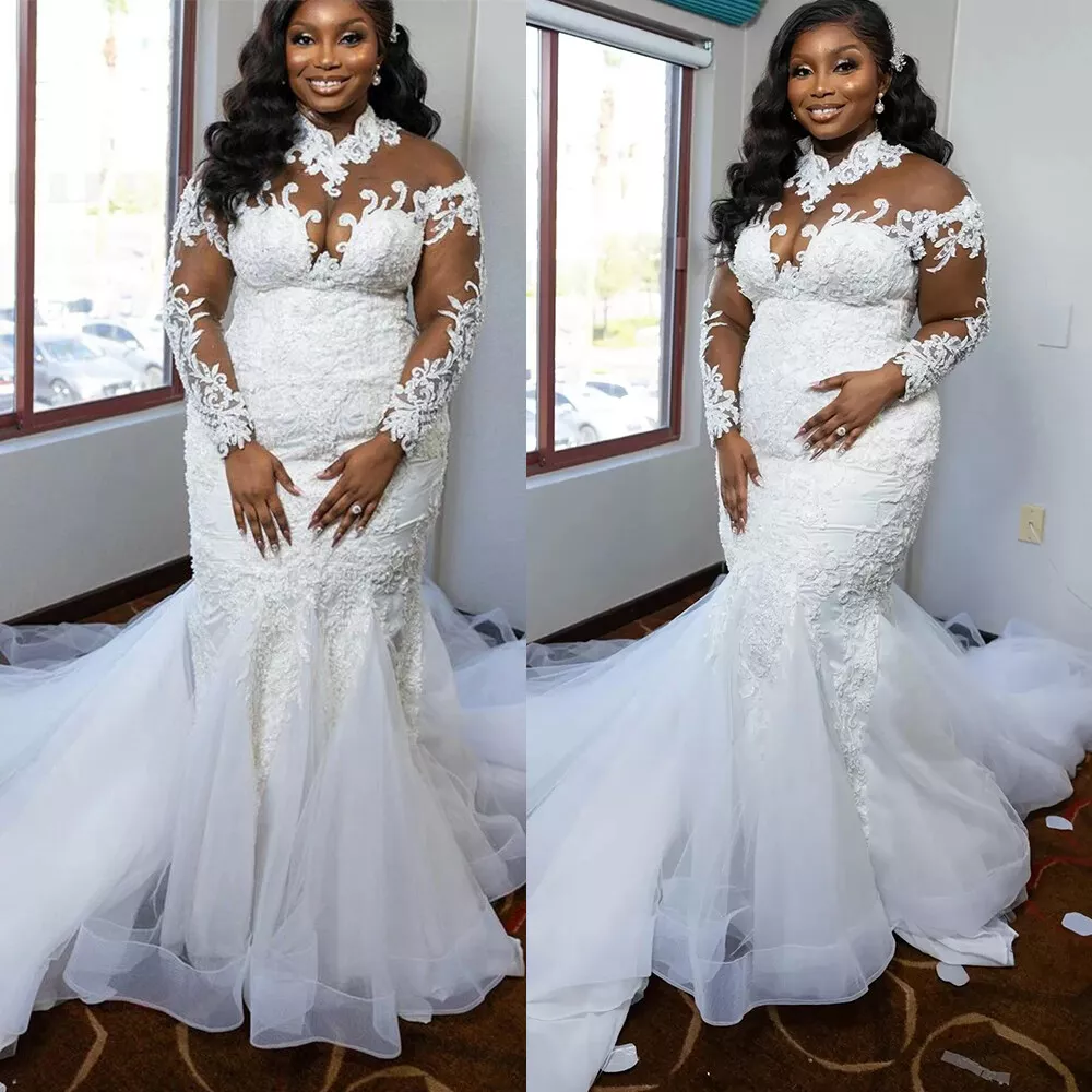 plus size mermaid wedding dresses