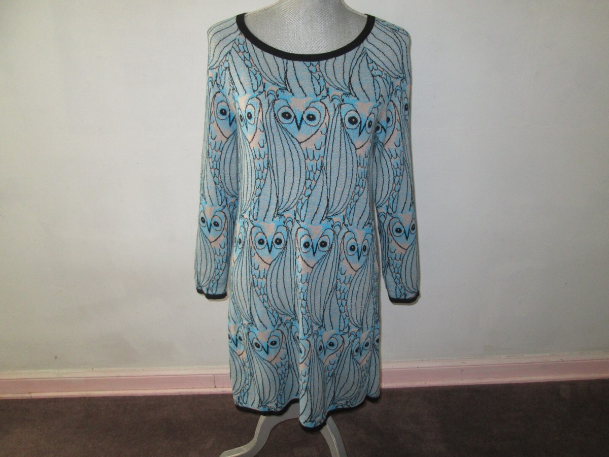 anthropologie blue sweater dress Maeve Anthropologie Medium Cobalt Blue Knit Flare Sweater Dress Crocheted Swing