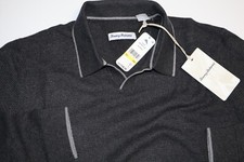 Tommy Bahama Polo Shirt Long Point Knit Charcoal Grey New LS 168 2XLT