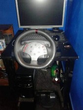 Desktop PC GAME COPUTER STEERING WHEEL SET UP (DESK CHAIR & MONITOR NOT INCLUDED