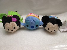 Disney Tsum Tsum Hawaii Aulani Stitch & Mickey Mini Plush Set