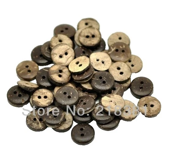 Coconut Shell Drapery 2-Hole Flat Button Sewing Buttons