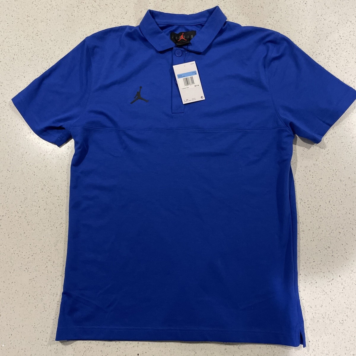 Men's Air Jordan Golf Polo Shirt Nike Dri-Fit Blue Casual