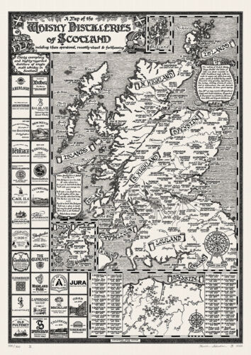 The Whisky Map of Scotland - Fine Art Prints by Manuscript Maps - Picture 12 of 14