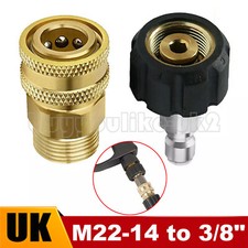 Pressure Washer Quick Connect Fittings, M22 14mm to 3/8" Inch Adapter Coupling